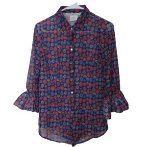 Gretchen‎ Scott ruffle sleeve shirt